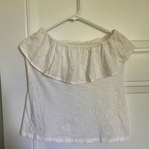 Lilly Pulitzer White Strapless Ruffle Top
